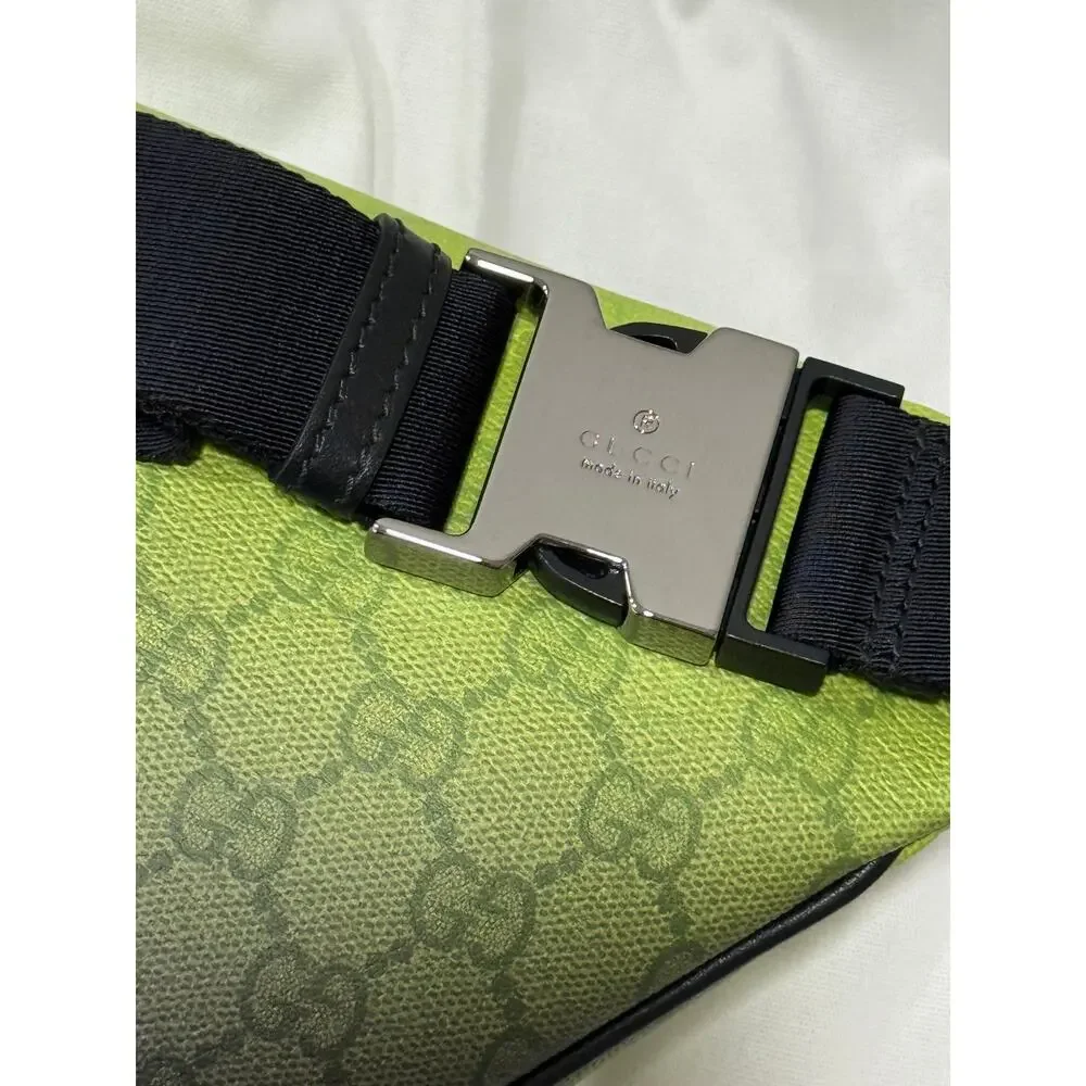 Gucci Chroma Large Belt Bag Green Gradient GG Monogram Crossbody Waist Bag